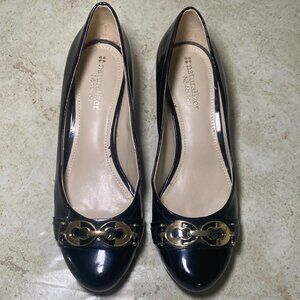 Naturalizer‎ Womens Black Patent Leather Pumps Comfort Career Office Wear
